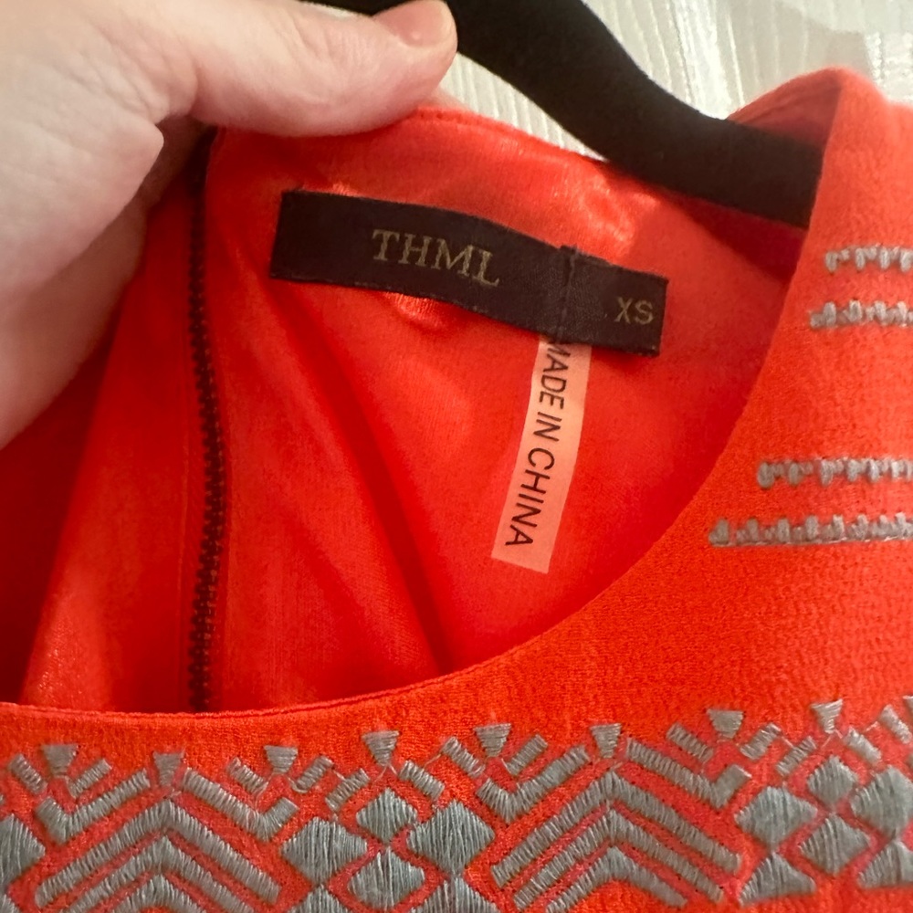 strapless open back dress THML Clothing